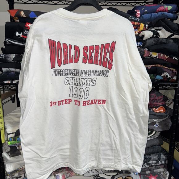 Vintage 1996 New York Yankees World Series White Shirt Size Xl - Picture 5 of 6